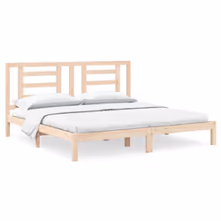 vidaXL Giroletto senza Materasso 200x200 cm in Legno Massello di Pino - Vista aggiuntiva 2