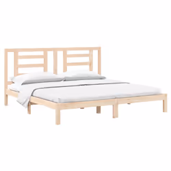 vidaXL Giroletto senza Materasso 200x200 cm in Legno Massello di Pino - Vista aggiuntiva 3