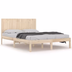 vidaXL Giroletto senza Materasso 200x200 cm in Legno Massello di Pino - Vista aggiuntiva 2