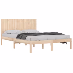 vidaXL Giroletto senza Materasso 200x200 cm in Legno Massello di Pino - Vista aggiuntiva 3