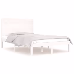 vidaXL Giroletto Bianco in Legno Massello 140x190 cm - Vista aggiuntiva 2