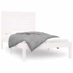 vidaXL Giroletto Bianco in Legno Massello 90x200 cm - Vista aggiuntiva 2