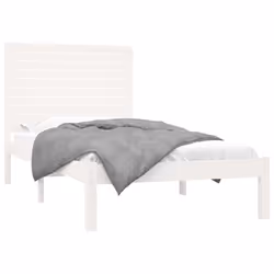 vidaXL Giroletto Bianco in Legno Massello 90x200 cm - Vista aggiuntiva 3