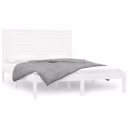 vidaXL Giroletto Bianco in Legno Massello 140x200 cm - Vista aggiuntiva 2