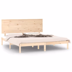 vidaXL Giroletto senza Materasso 200x200 cm in Legno Massello di Pino - Vista aggiuntiva 2