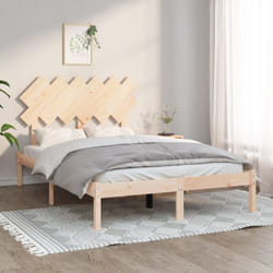 Letto matrimonial, Giroletto, Letto adulto 135x190 cm 4FT6 Double in Legno Massello Vidaxl