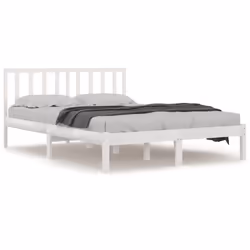 vidaXL Giroletto Bianco in Legno Massello di Pino 200x200 cm - Vista aggiuntiva 2