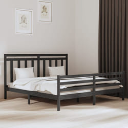 vidaXL Giroletto Grigio in Legno Massello 200x200 cm