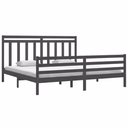 vidaXL Giroletto Grigio in Legno Massello 200x200 cm - Vista aggiuntiva 3