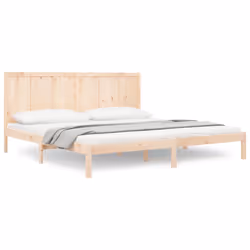 vidaXL Giroletto senza Materasso 200x200 cm in Legno Massello di Pino - Vista aggiuntiva 2