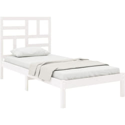 Giroletto Bianco in Legno Massello 75x190 cm Small Single vidaXL