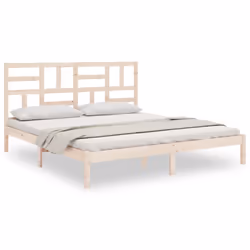 vidaXL Giroletto senza Materasso in Legno Massello 200x200 cm - Vista aggiuntiva 2