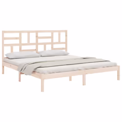 vidaXL Giroletto senza Materasso in Legno Massello 200x200 cm - Vista aggiuntiva 3