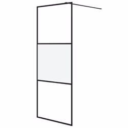 vidaXL Parete Doccia Walk in 80x195 cm Vetro Semi Smerigliato ESG - Vista aggiuntiva 2