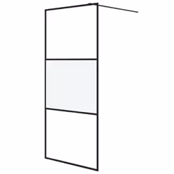 vidaXL Parete Doccia Walk in 90x195 cm Vetro Semi Smerigliato ESG - Vista aggiuntiva 2