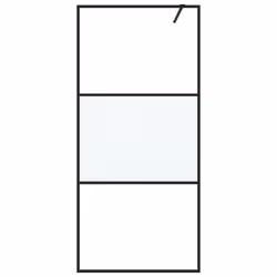 vidaXL Parete Doccia Walk in 90x195 cm Vetro Semi Smerigliato ESG - Vista aggiuntiva 3