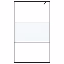 vidaXL Parete Doccia Walk in 115x195 cm Vetro Semi Smerigliato ESG - Vista aggiuntiva 3