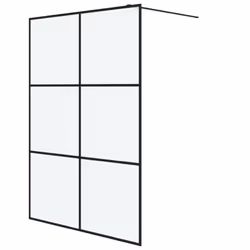 vidaXL Parete Doccia Walk in 140x195 cm Vetro Smerigliato ESG - Vista aggiuntiva 2