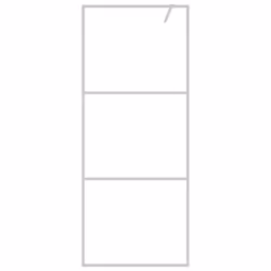 vidaXL Parete Doccia Walk in Argento 80x195 cm Vetro Trasparente ESG - Vista aggiuntiva 3