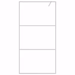 vidaXL Parete Doccia Walk in Argento 100x195 cm Vetro Trasparente ESG - Vista aggiuntiva 3