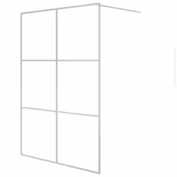 vidaXL Parete Doccia Walk in Argento 140x195 cm Vetro Trasparente ESG - Vista aggiuntiva 2