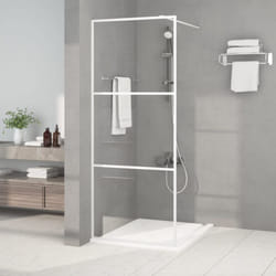 Vidaxl - Parete Doccia Walk in Bianca 80x195 cm Vetro Trasparente esg 40125