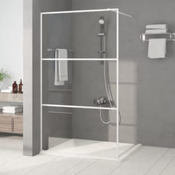 Parete Doccia Walk in, Box doccia Bianca 115x195 cm Vetro Trasparente esg Vidaxl 21131