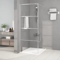 Parete Doccia Walk in, Box doccia Argento 80x195 cm Vetro Trasparente esg Vidaxl 38483