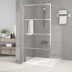 Parete Doccia Walk in, Box doccia Argento 100x195 cm Vetro Trasparente esg Vidaxl 55696