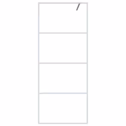 vidaXL Parete Doccia Walk in Bianca 80x195 cm Vetro Trasparente ESG - Vista aggiuntiva 3