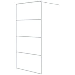 Parete Doccia Walk in Bianca 100x195 cm Vetro Trasparente esg Vidaxl