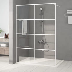 Parete Doccia Walk in, Box doccia Bianca 140x195 cm Vetro Trasparente esg Vidaxl 93982