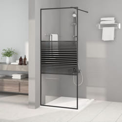 Parete Doccia Walk in, Box doccia Nera 80x195 cm in Vetro Trasparente esg Vidaxl 38100