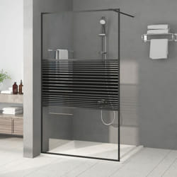 Parete Doccia Walk in, Box doccia Nero 115x195 cm Vetro Trasparente esg Vidaxl 33576