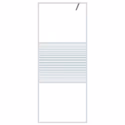 vidaXL Parete Doccia Walk in Bianca 80x195 cm Vetro Trasparente ESG - Vista aggiuntiva 3