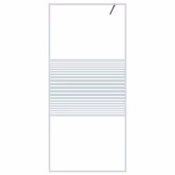 vidaXL Parete Doccia Walk in Bianca 90x195 cm Vetro Trasparente ESG - Vista aggiuntiva 3