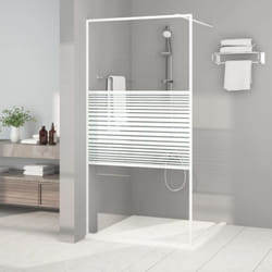 Parete Doccia Walk in, Box doccia Bianca 100x195 cm Vetro Trasparente esg Vidaxl 54720