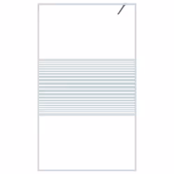 vidaXL Parete Doccia Walk in Bianca 115x195 cm Vetro Trasparente ESG - Vista aggiuntiva 3