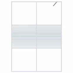 vidaXL Parete Doccia Walk in Bianca 140x195 cm Vetro Trasparente ESG - Vista aggiuntiva 3