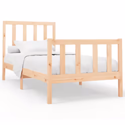 vidaXL Giroletto senza Materasso 90x200 cm in Legno Massello di Pino - Vista aggiuntiva 2