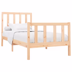 vidaXL Giroletto senza Materasso 90x200 cm in Legno Massello di Pino - Vista aggiuntiva 3