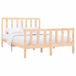 vidaXL Giroletto senza Materasso 140x200 cm in Legno Massello di Pino - Vista aggiuntiva 3