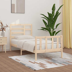 vidaXL Giroletto senza Materasso 100x200 cm in Legno Massello di Pino
