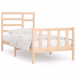 vidaXL Giroletto senza Materasso 100x200 cm in Legno Massello di Pino - Vista aggiuntiva 2