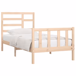 vidaXL Giroletto senza Materasso 100x200 cm in Legno Massello di Pino - Vista aggiuntiva 3
