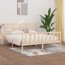 vidaXL Giroletto senza Materasso 200x200 cm in Legno Massello di Pino