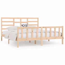 vidaXL Giroletto senza Materasso 200x200 cm in Legno Massello di Pino - Vista aggiuntiva 2