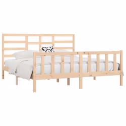vidaXL Giroletto senza Materasso 200x200 cm in Legno Massello di Pino - Vista aggiuntiva 3