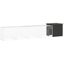 Gabbia per Polli Antracite 500x91x100 cm Acciaio Zincato - Vidaxl