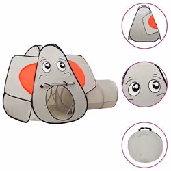 TendaGioco Bambini Elefante Grigio 250 Palline 174x86x101 cmcod mxl 102636 - Vista aggiuntiva 3